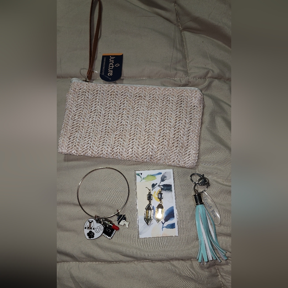 Soft Wicker Wristlet with Goodies